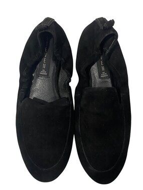 Steve Madden Womens Darsha Black Suede Loafers Size 6 Slip-On Shoes